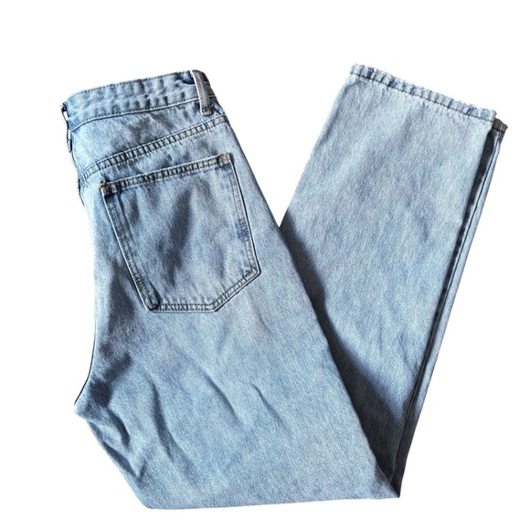 Edikted Boyfriend Jeans Women’s Medium Crossover Button Light Wash - Picture 7 of 12